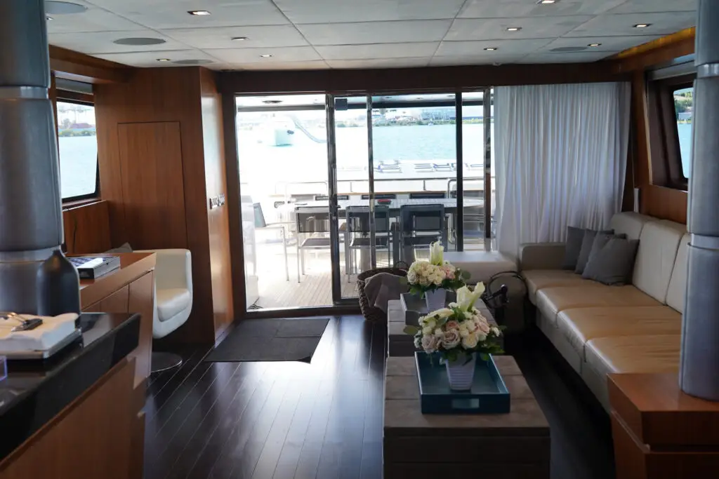 Tecnomar yacht charter interior