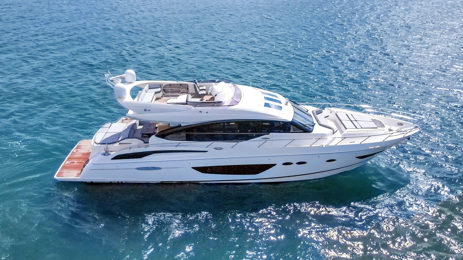 Luxury 74 foot Princess yacht charter Regal Seas North Bay Village Miami