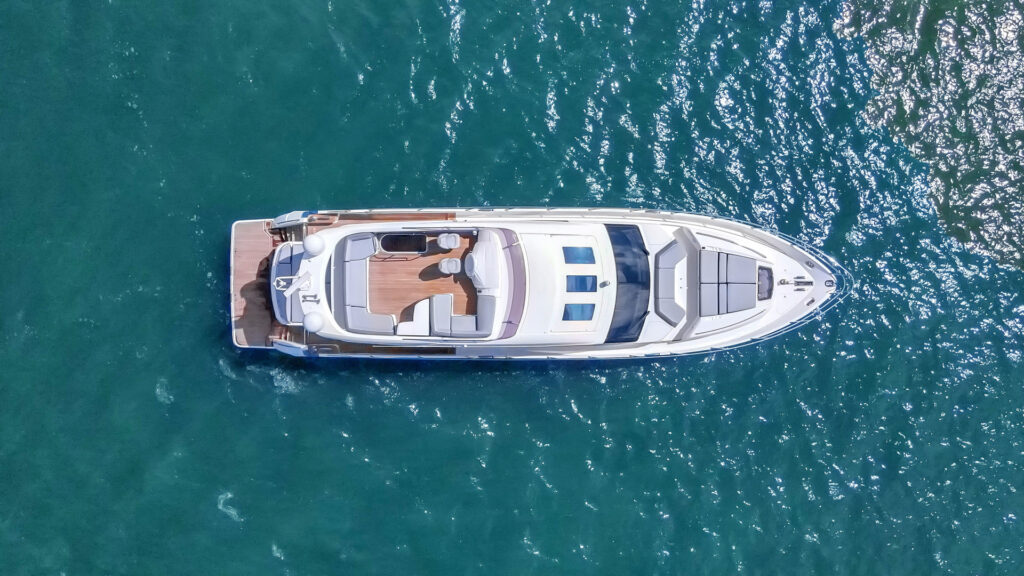 Exterior: 74 Princess yacht Regal Seas exterior deck Miami waters