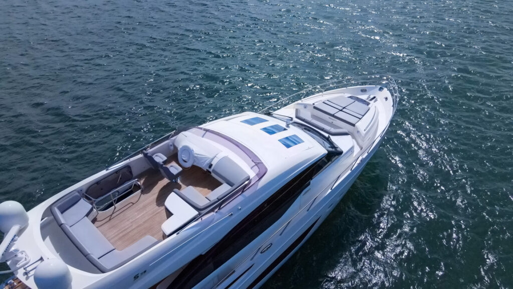 Exterior: 74 Princess yacht Regal Seas exterior deck Miami waters