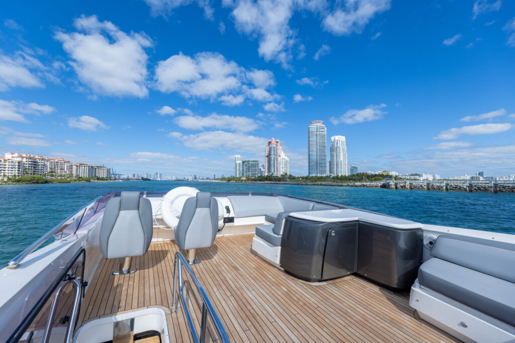 Exterior: 74 Princess yacht Regal Seas exterior deck Miami waters