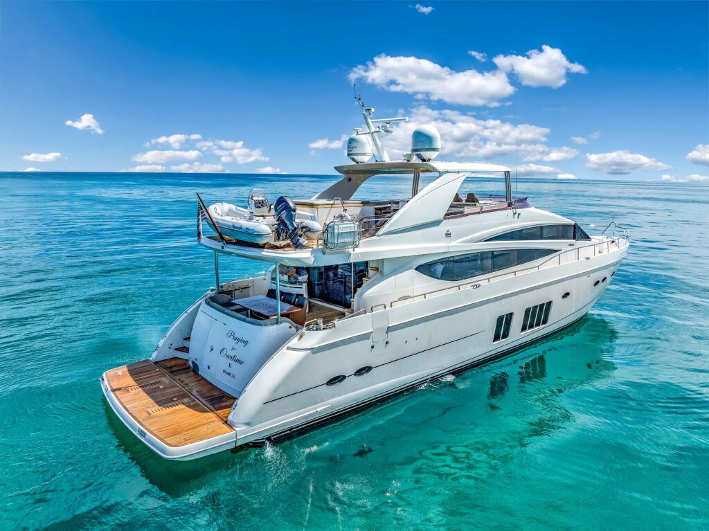 88 Princess Overtime yacht exterior British design Miami waters