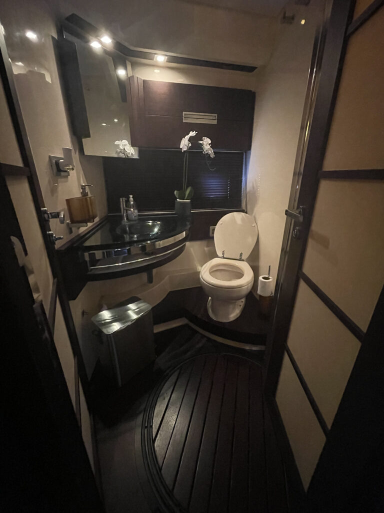 Private luxury bathroom 62 Azimut Life is Great Miami charter