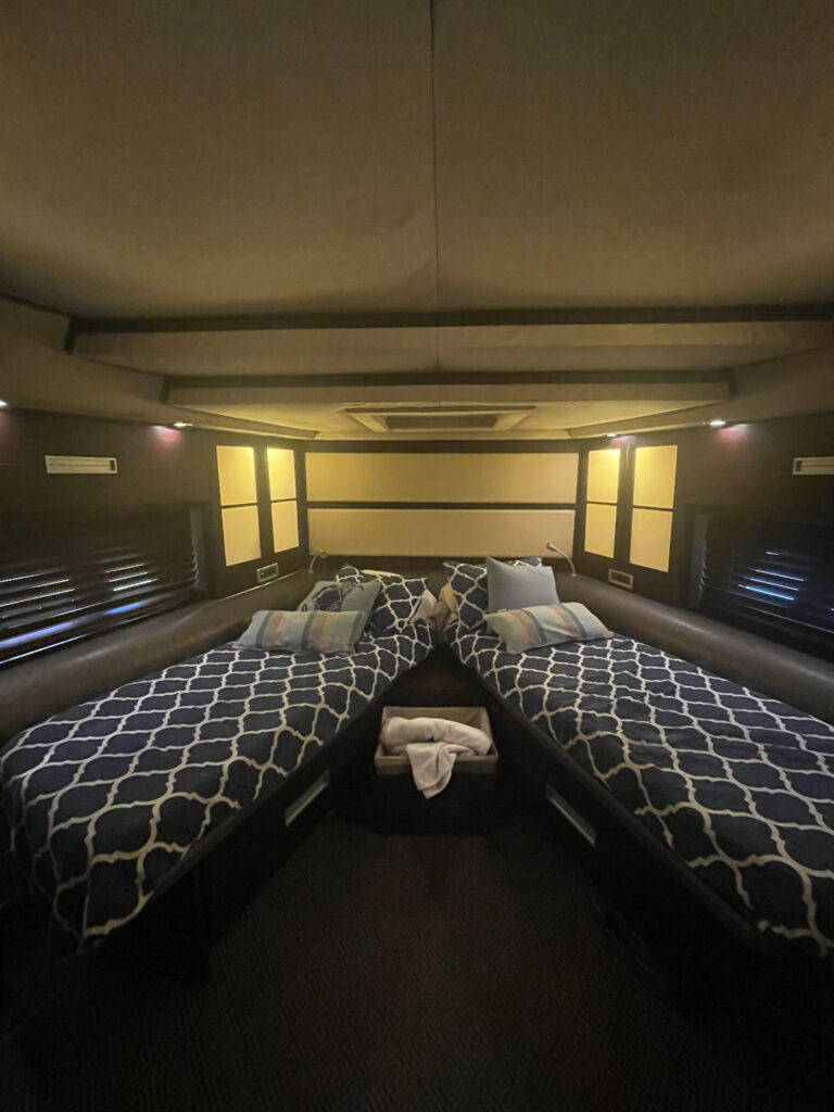 Private luxury stateroom 62 Azimut Life is Great Miami charter