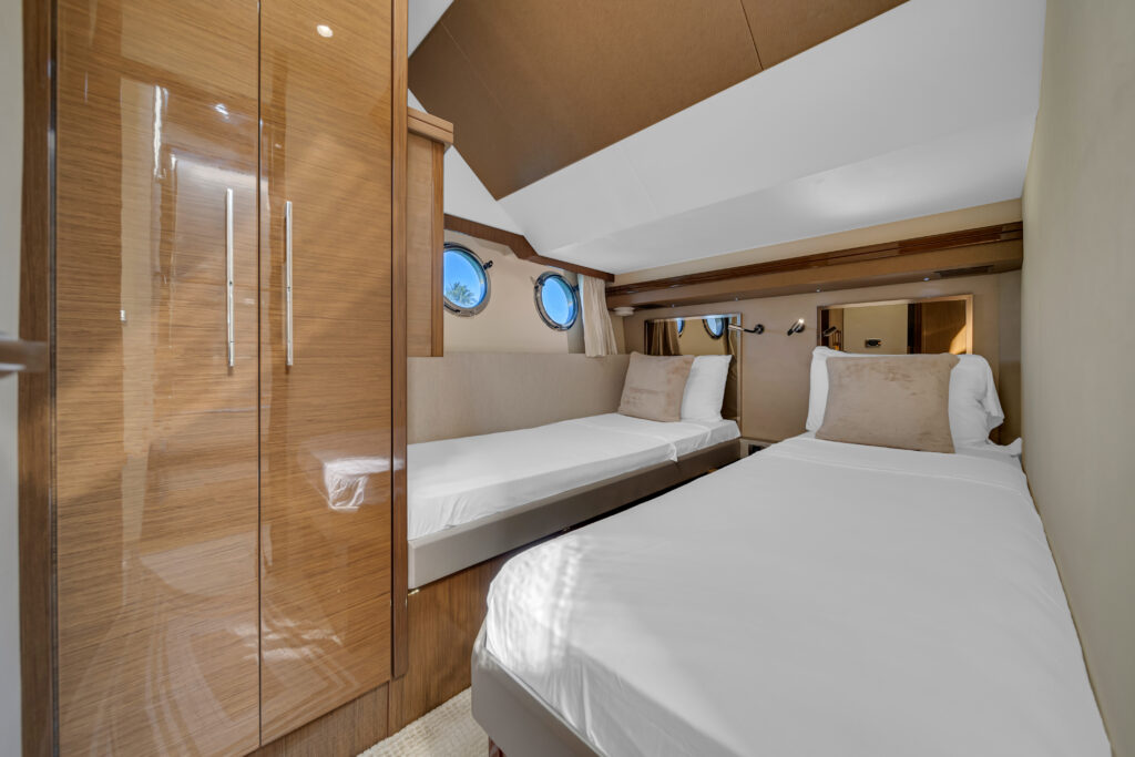 Private stateroom interior 66 Marquis luxury yacht charter